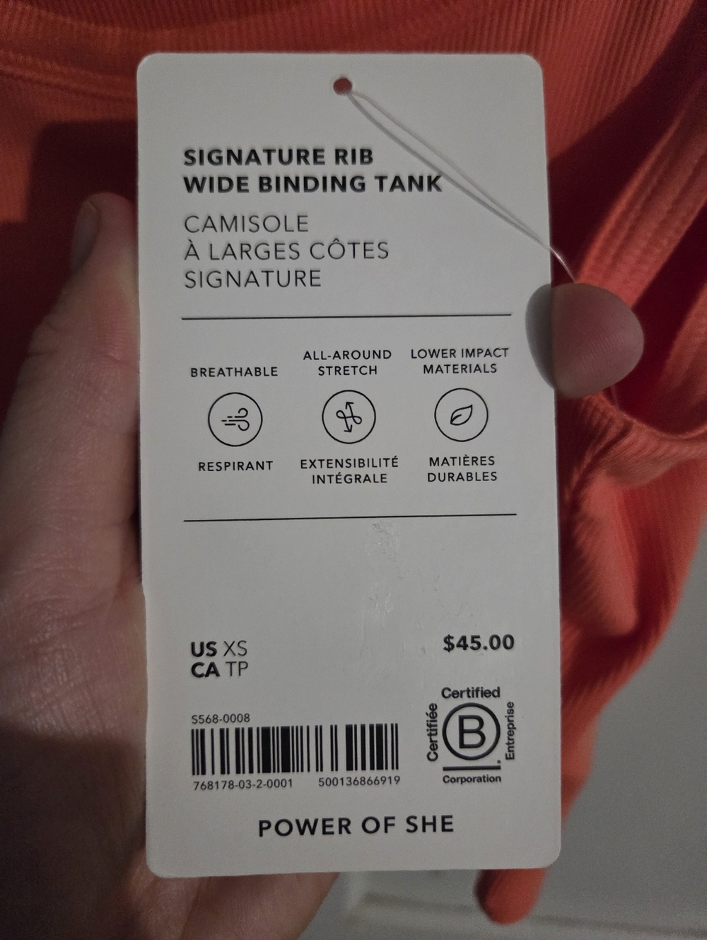 NWT Athleta Signature Rib Wide Binding Tank Cropped - Picture 6 of 6